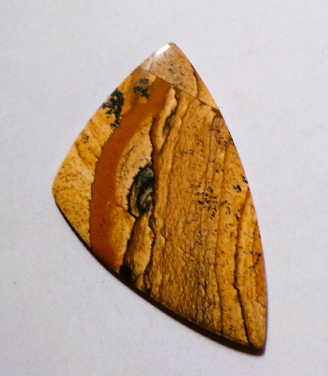 40.65 Cts Natural Picture Jasper Cabochon Loose Gemstone 52.5X31X4MM