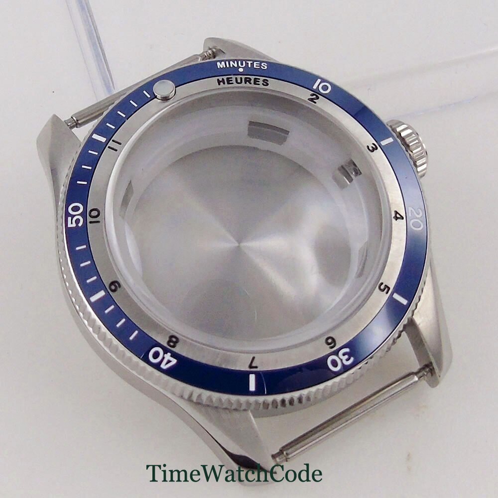 40mm Double Bow Sapphire Crystal Watch Case Fit NH35 NH36 NH38 PT5000 20ATM 316L