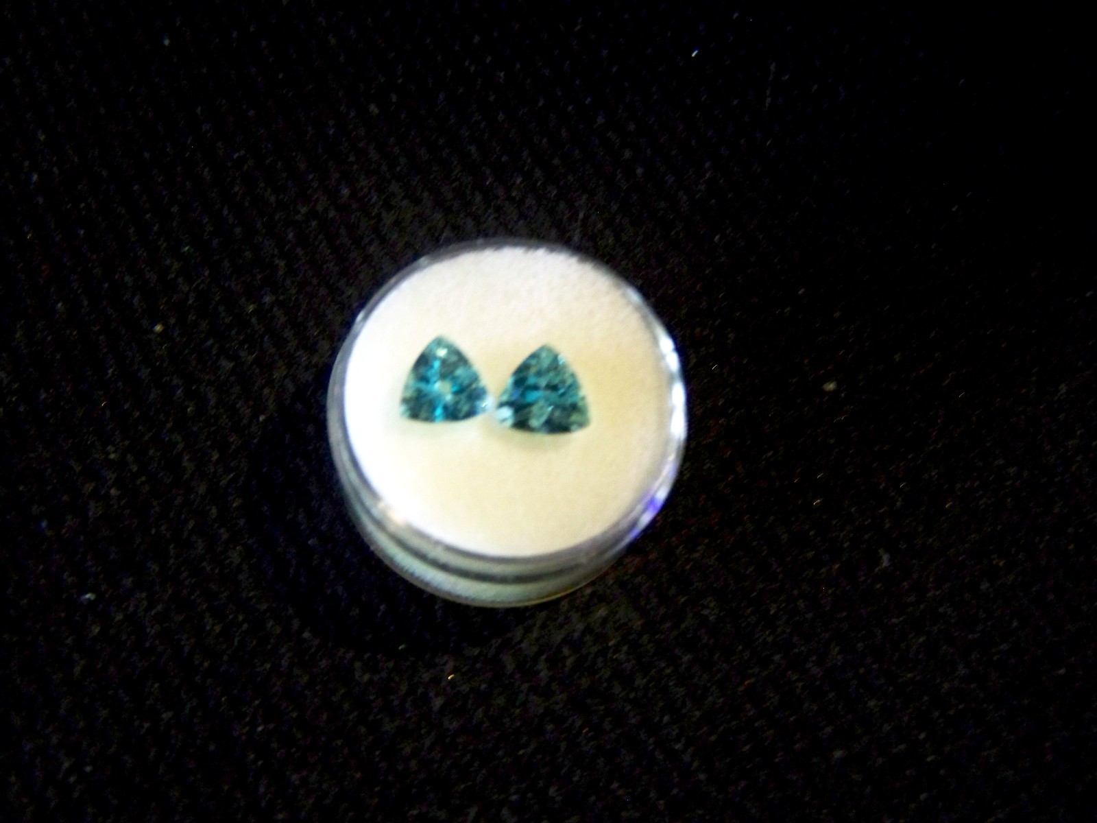 7.5X7.0 Neon Blue Apatite Matching Pair, Trillion Shape Faceted Loose Gemstones