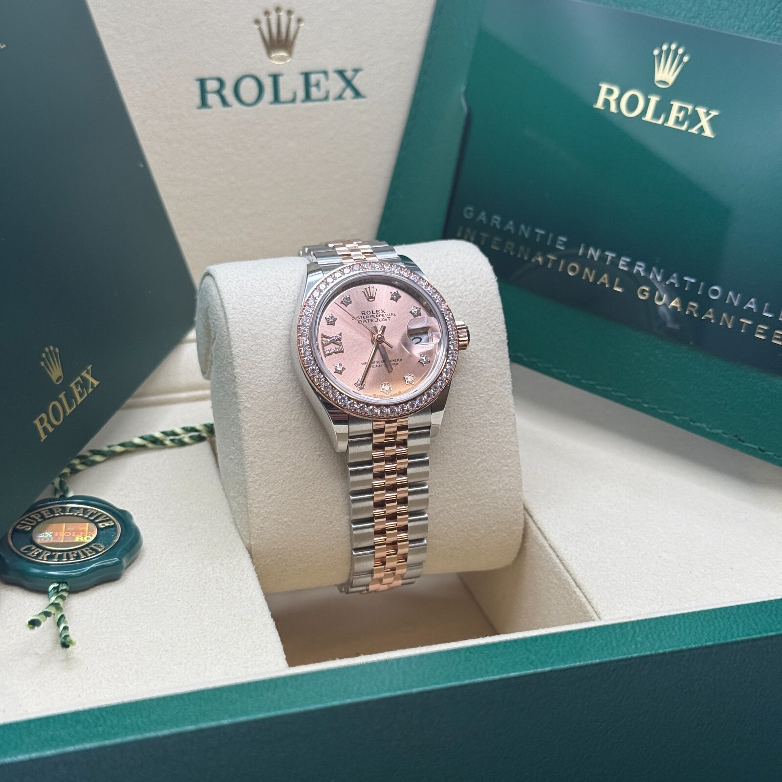 Rolex Lady-Datejust NEW 2025 Pink Star Diamond Dial Two Tone Rose Gold Jubilee