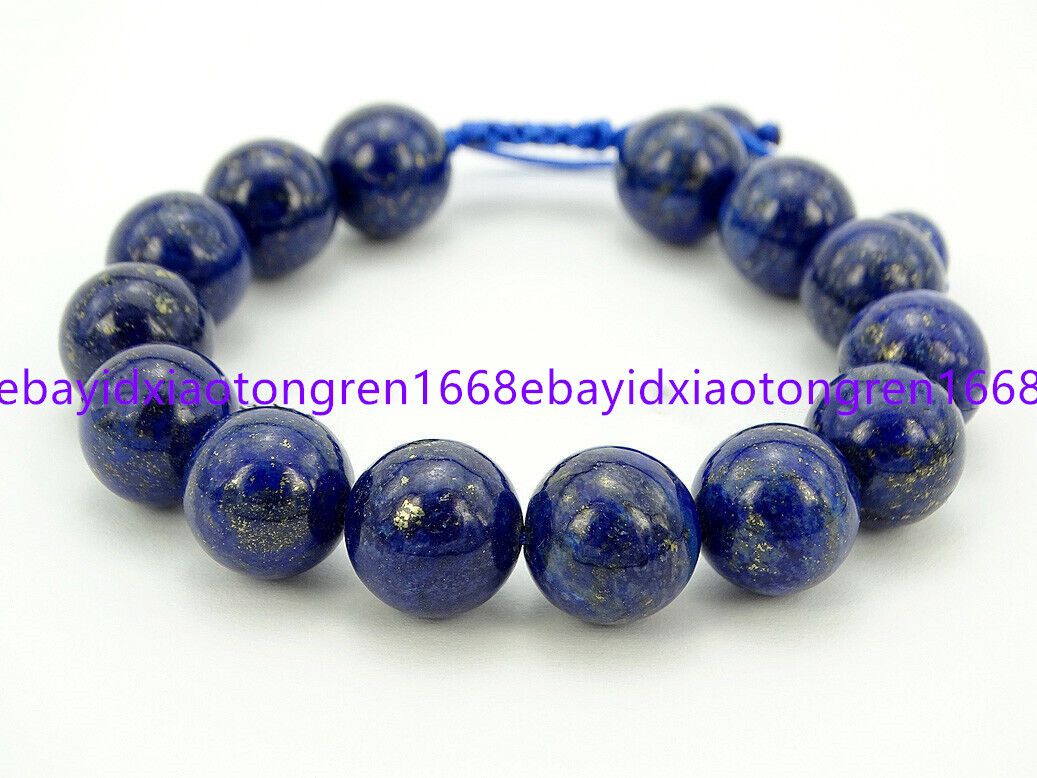 Fashion 12mm Natural Multicolor Gemstone Round Beads Braided Bracelets 7.5 Inch