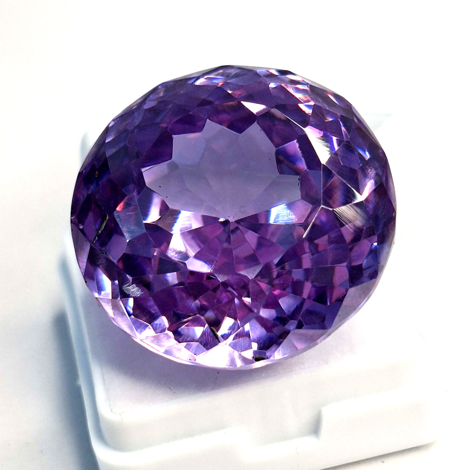 Natural Purple Zircon Round Cut 158-160 Ct Certified Loose Gemstone RK859
