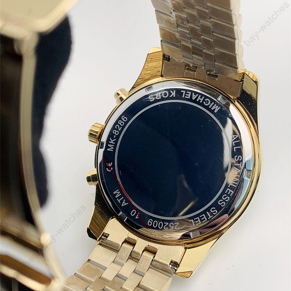 Michael Kors MK8286 Lexington Black Dial Gold Bracelet Formal Men’s Watch