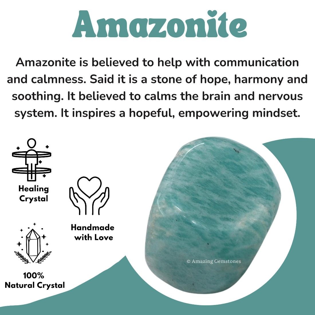 Amazonite Gemstone 925 Sterling Silver Jewelry Ring Size 8 Gift for Her z267
