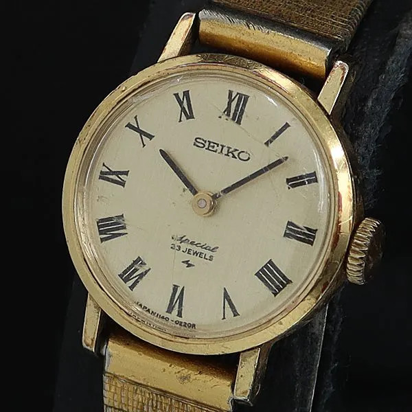 Working condition, excellent condition. Seiko 1140-0090 manual winding, gold dia