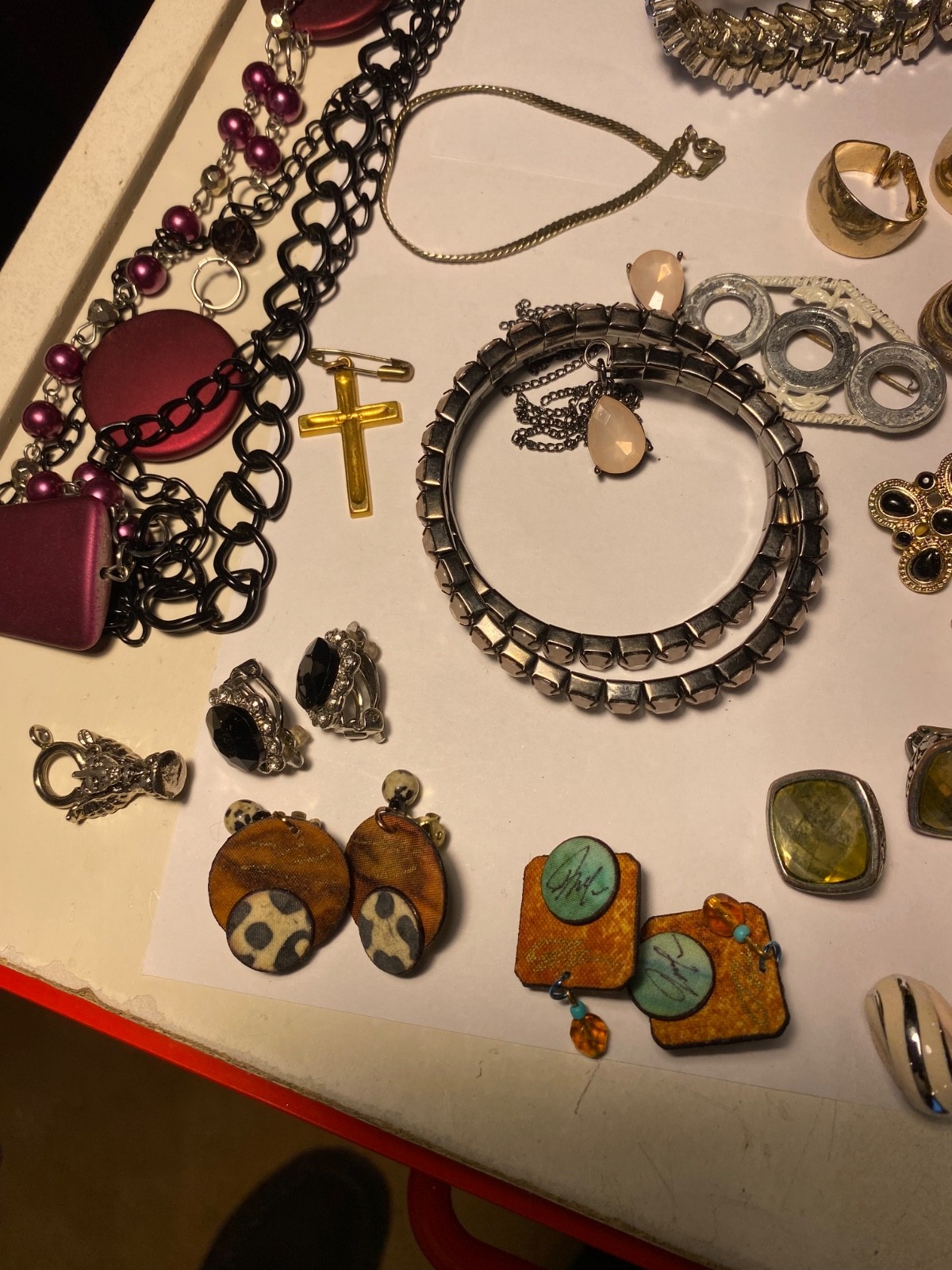 T93 Lot of Costume Jewelry & Etc. Earrings Bracelets Etc.