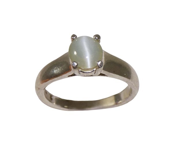 19thC Antique 1¼ct Chrysoberyl Cat’sEye+Silver Ring: Ancient Rome Evil Eye Guard