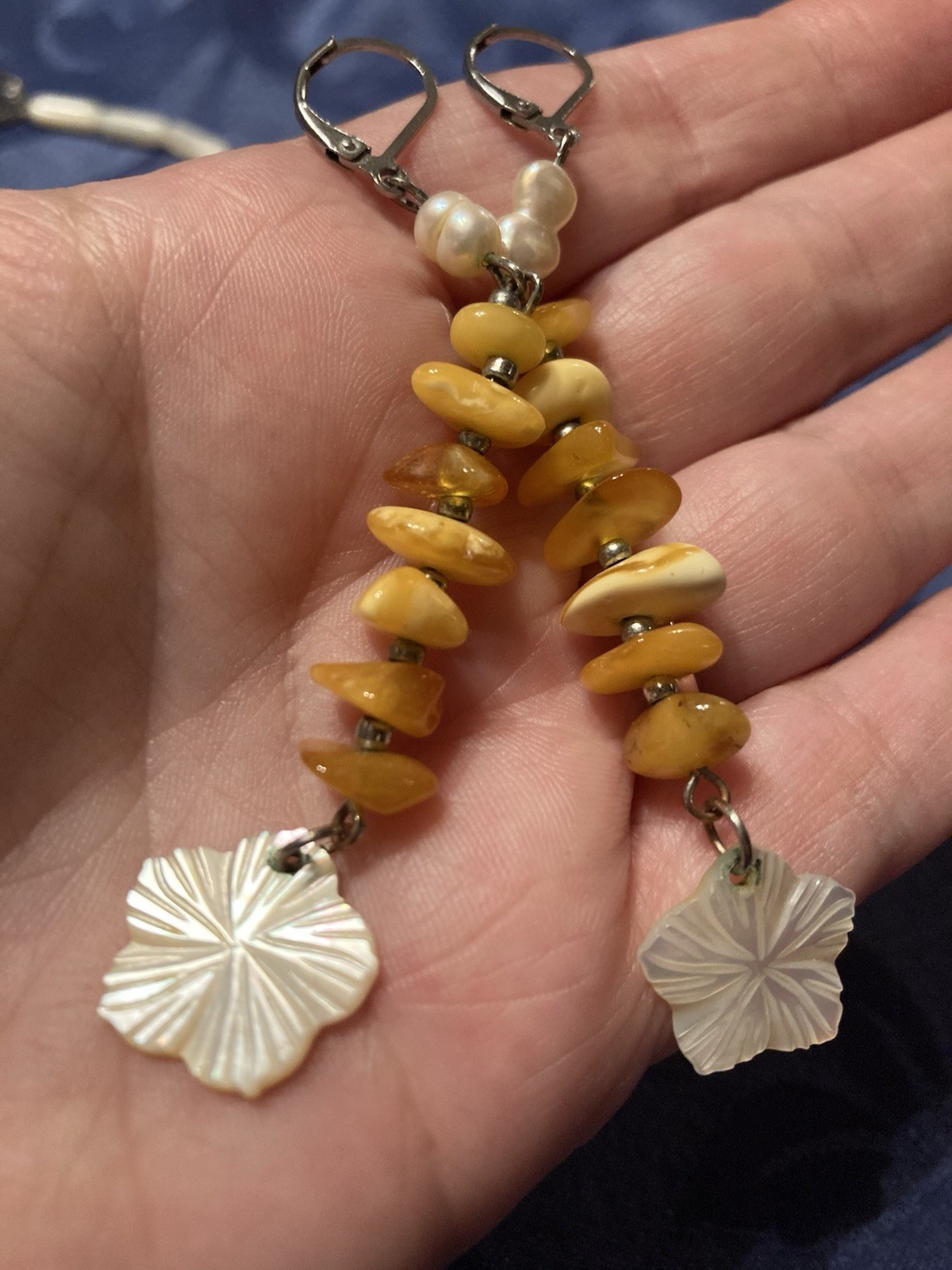 Egg Yolk Baltic Amber Necklace & Matching Earings