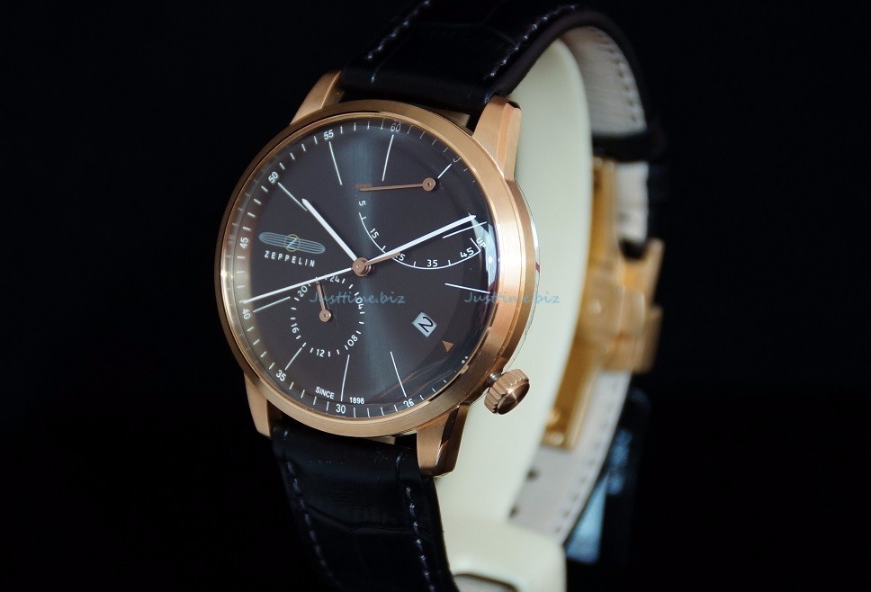 Graf Zeppelin LZ129 Flatline Automatic Men’s Dress Watch w/ Power Reserve 7368-2