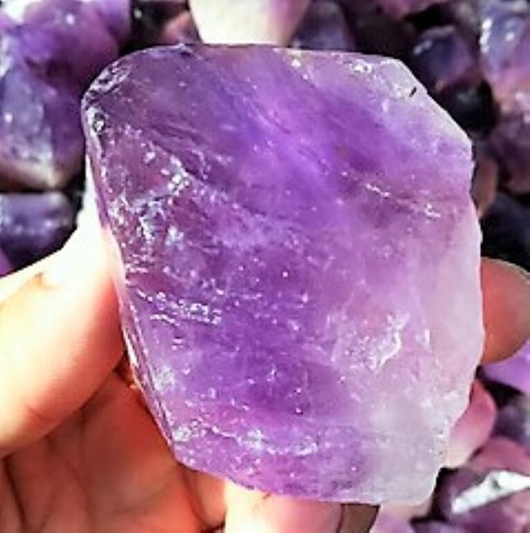 AMETHYST ROUGH GEM VIOLET PURPLE GEMSTONE GENUINE NATURAL UNCUT LARGE CRYSTAL