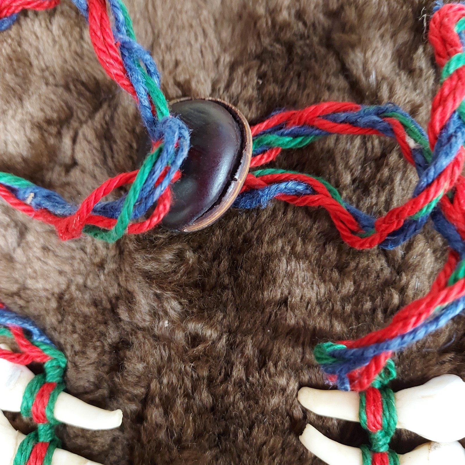 REAL Natural Vintage Tribal Ethnic Necklace Tooth / Unknown Animal TEETH
