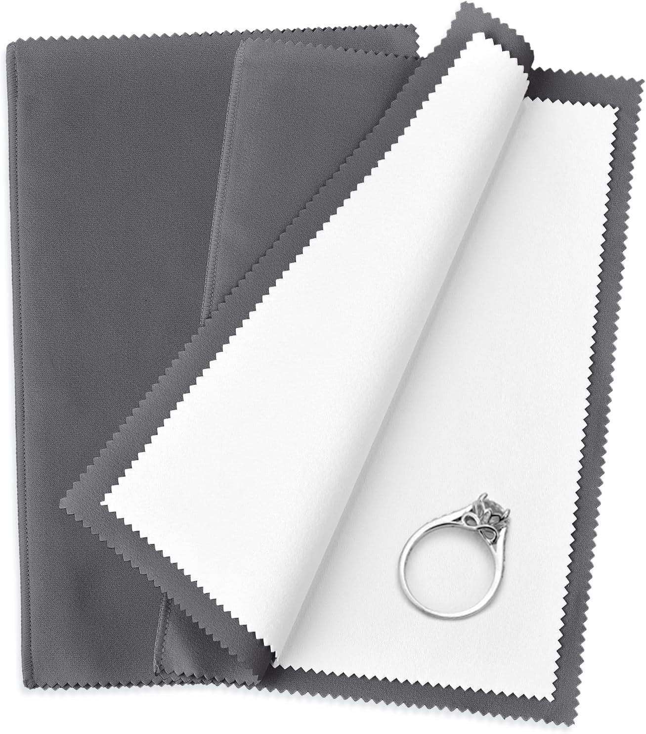 2Pcs Jewelry Polishing Cleaning Cloth Large 10” X 12” for Sterling Silver Jewe