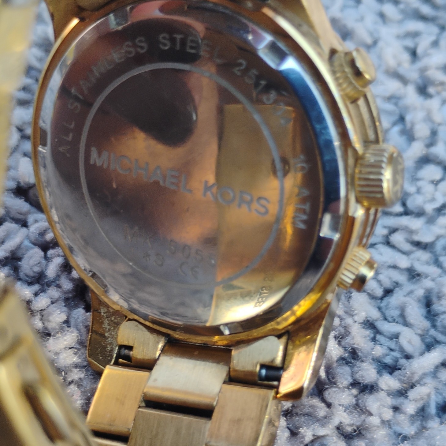 Michael Kors Men’s Quartz Analog Watch Gold SS Bracelet Chrono Date 38mm