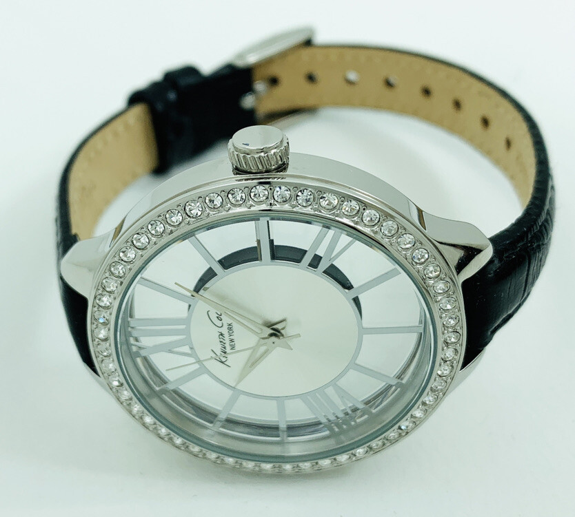 Kenneth Cole Women’s KC2866 Transparent Round See-Through Dial Watch 10018853