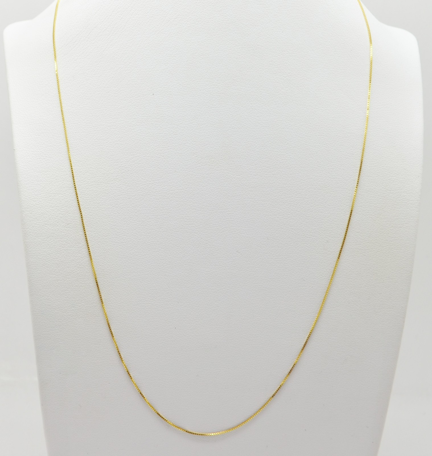 18K Yellow Gold Box Chain Necklace 18.0″ #GOLD-4114
