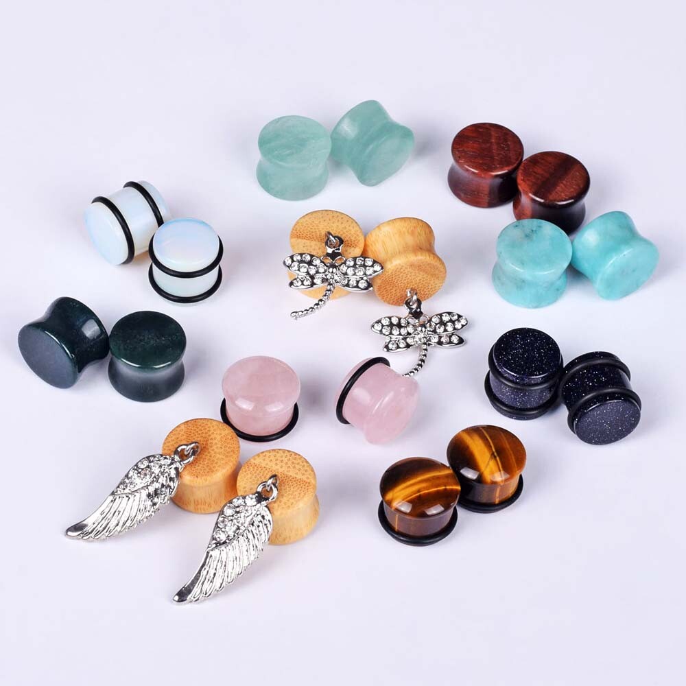 5-200PCS Wholesale Lot Ear Plugs Ear Gauges Random Mixed Style Flesh Tunnels
