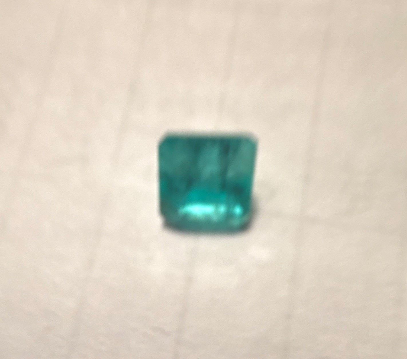 Loose Faceted Green Emerald Gemstone, Emerald-Cut Shape, 1 Piece 1.37 carat.