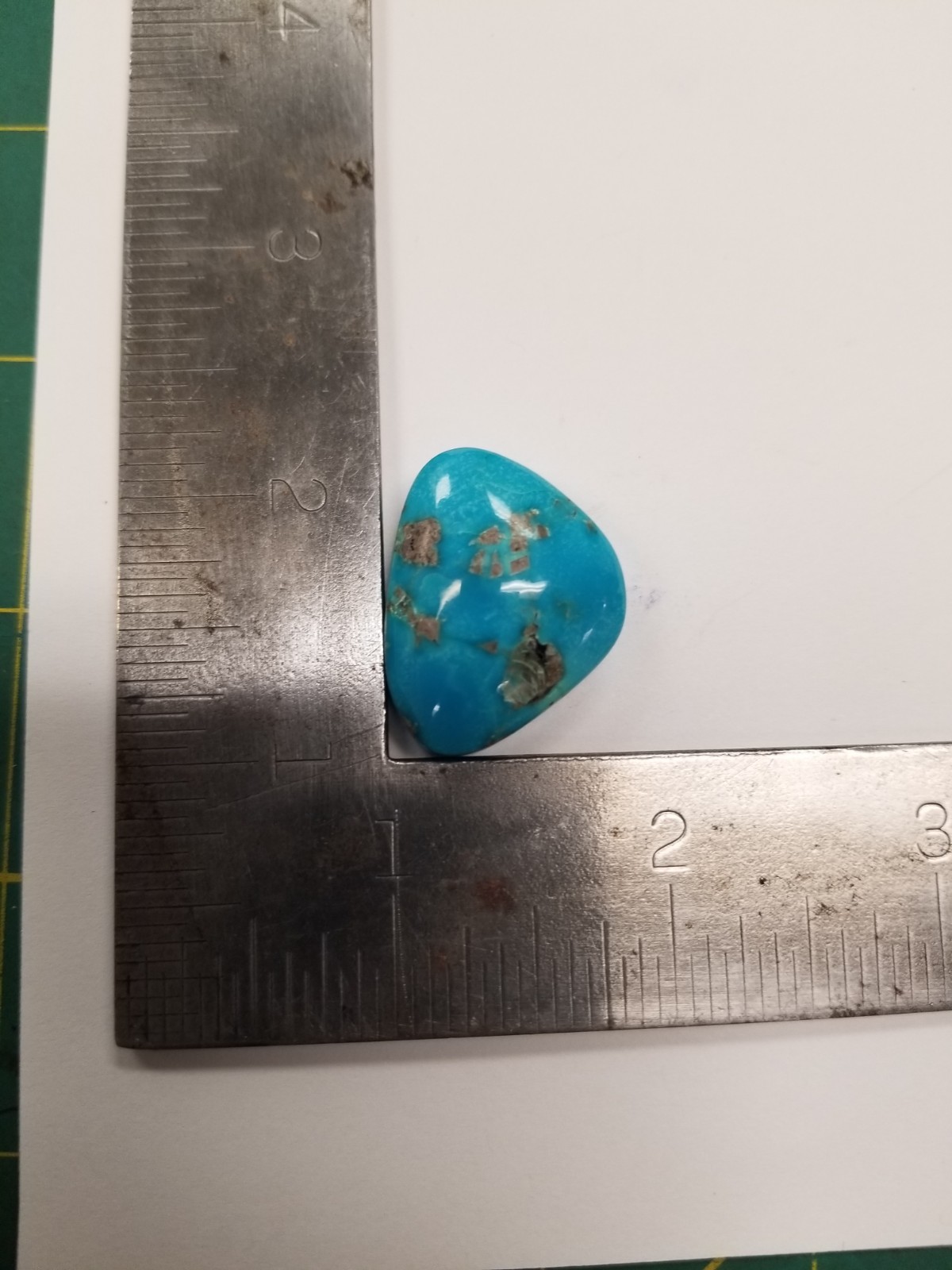 White And Blue Web Turquoise 49 ct. Cabochon Estate Find Old Stock