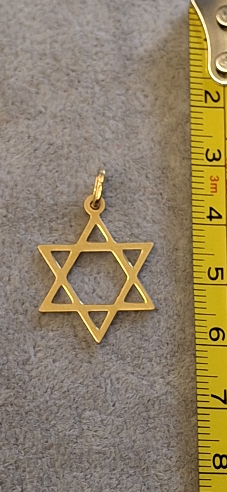 9ct Gold Star of David Pendant Charm