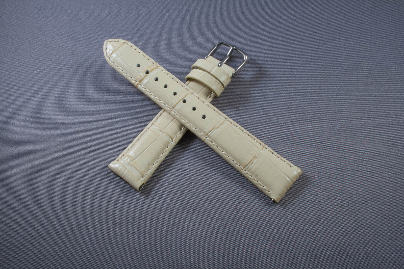 Genuin Alligator Leather Watch Band Strap Interchangeable Quick Release EZ-PIN