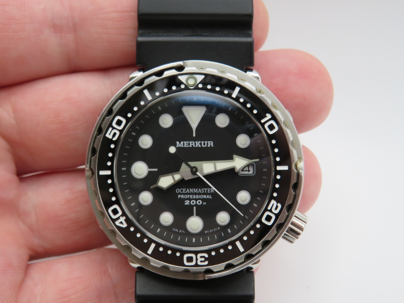 Merkur Oceanmaster Professional 200m Diver men’s automatic wristwatch running