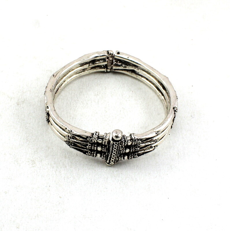 Bangles Bracelet Silver Plated Brass Metal Handmade Fashion Jewelry