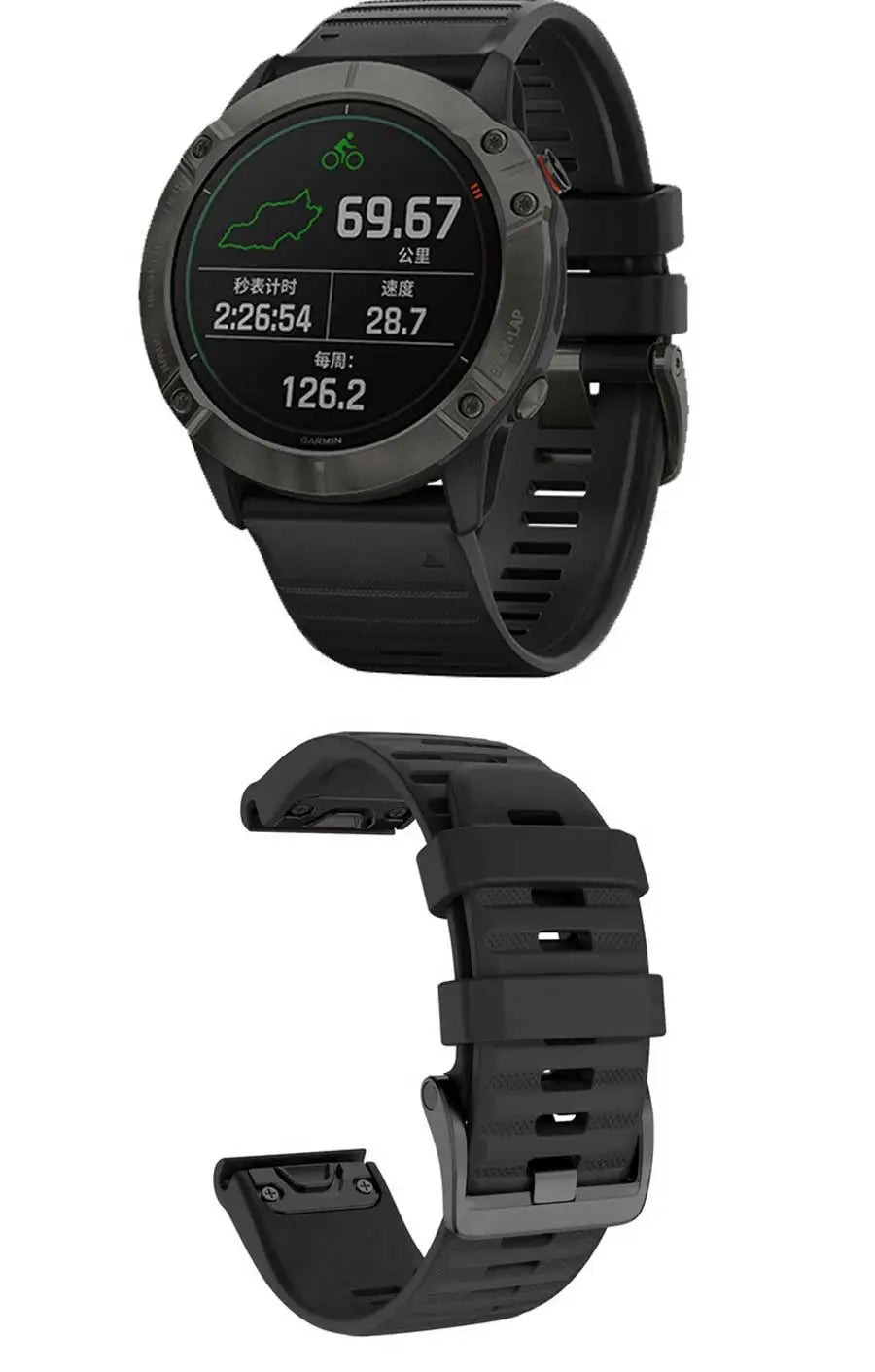 For Garmin Epix Pro Gen 2 & More QuickFit 20/22/26mm Sport Silicone Watch Band