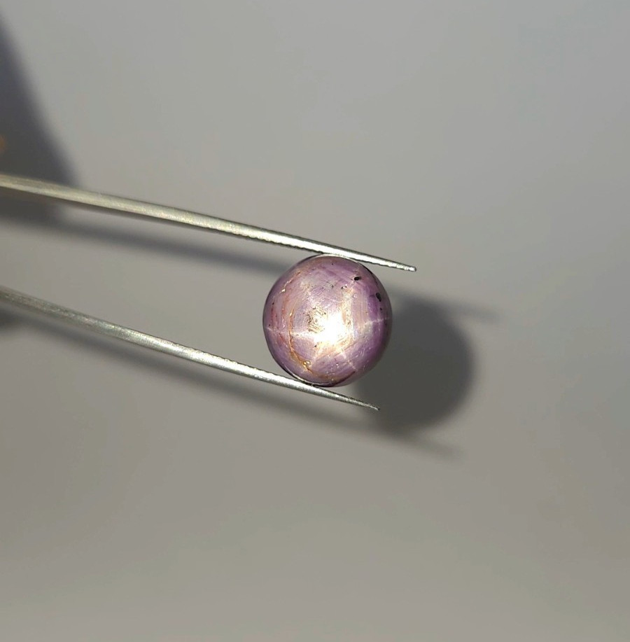 Natural 19.35 ct Star Ruby Pink Round Cabochon untreated loose gemstone