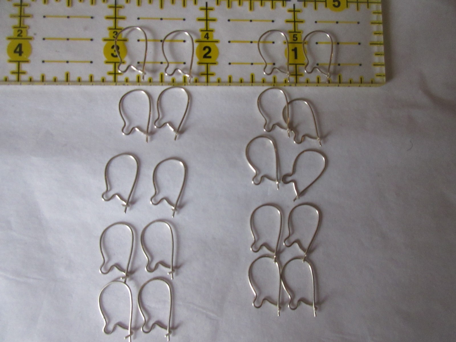 LOT 10 PAIR (20 Pcs) Stamped STERLING Kidney Wire Pierced Earring Findings NWOT