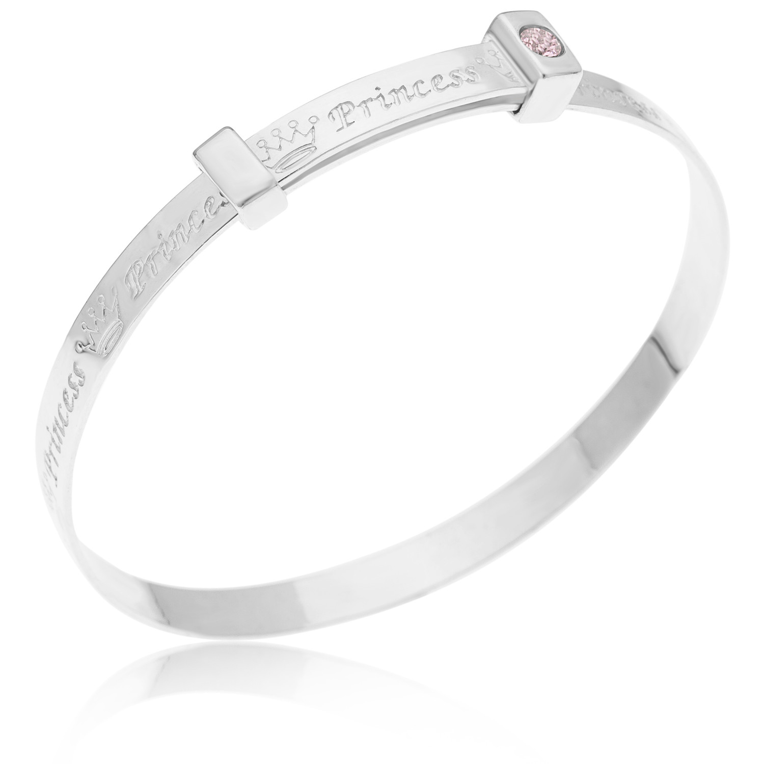 Sterling Silver Baby Girl Bracelet Bangle Baptism Newborn shower Birthday Gift