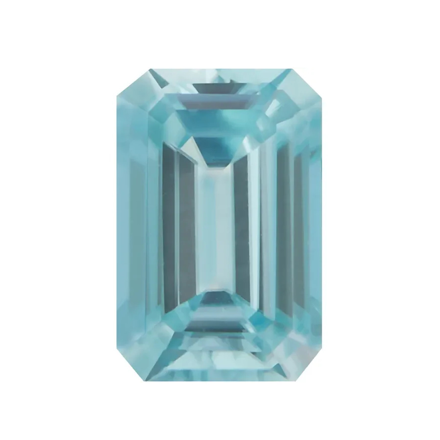 Step Cut Blue Zircon Faceted Natural Genuine Beautiful Gemstone in Several Sizes