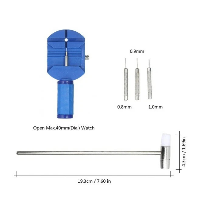 147 Pcs Watch Repair Kit Watchmaker Back Case Remover Opener Link Pin Spring Bar
