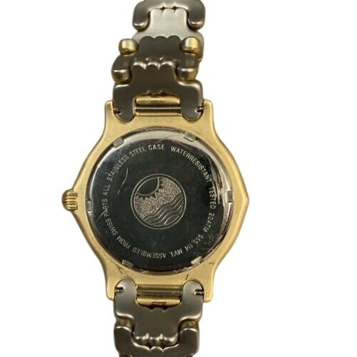 Belair Seapearl 600 Quartz Diver Watch Blue Dial Gold Tone 20 ATM 200m Water Res