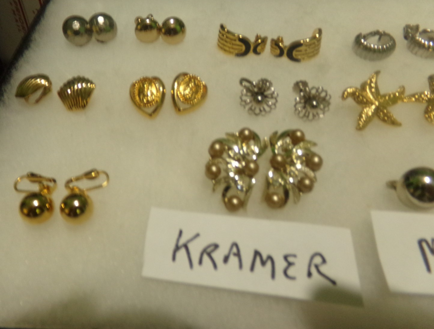 ESTATE FIND 14 PAIRS EARRINGS SOME SIGNED
