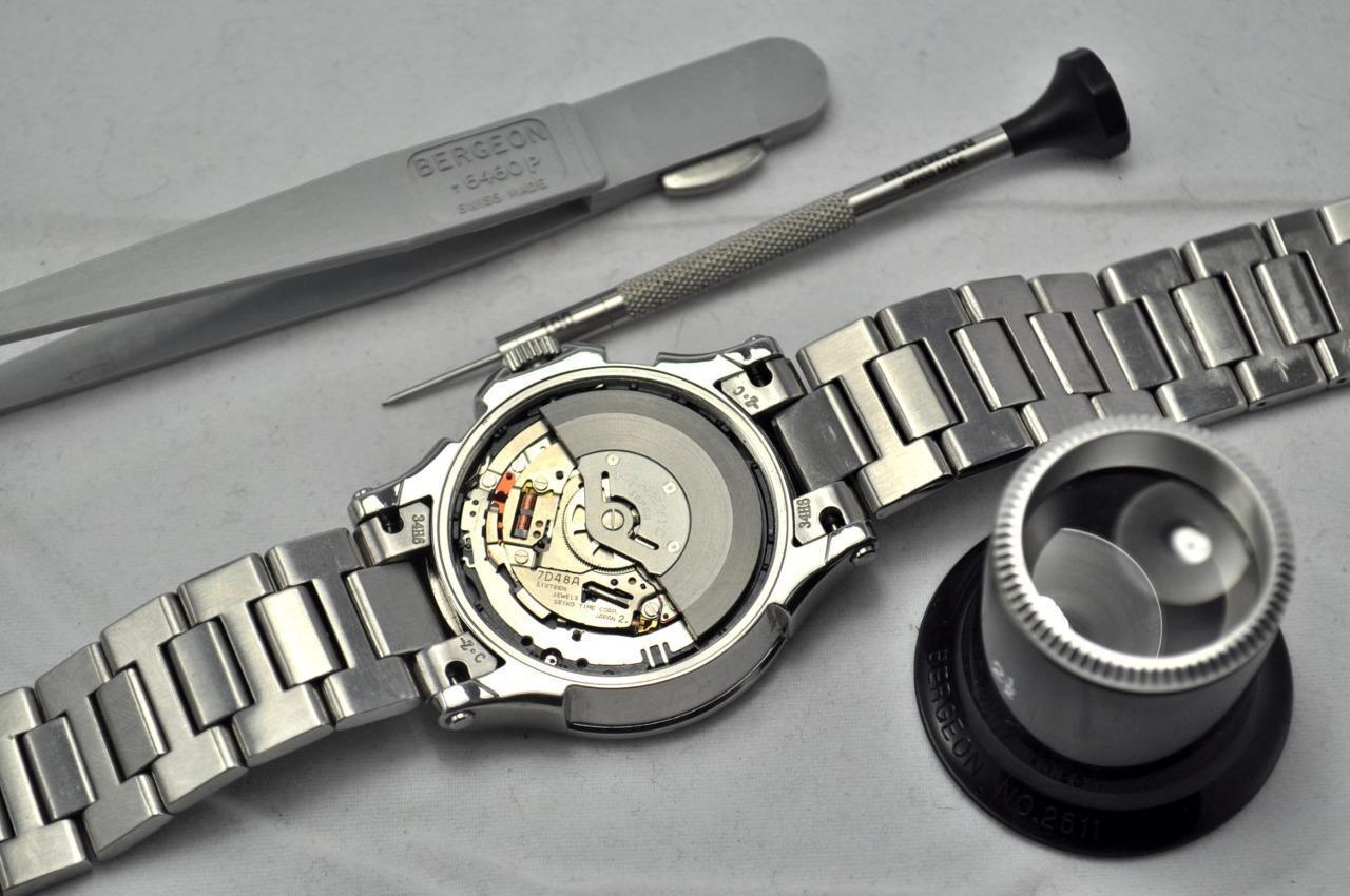 Seiko Kinetic Watch Capacitor Crystal Replacement Repair Service 2 Year Warranty