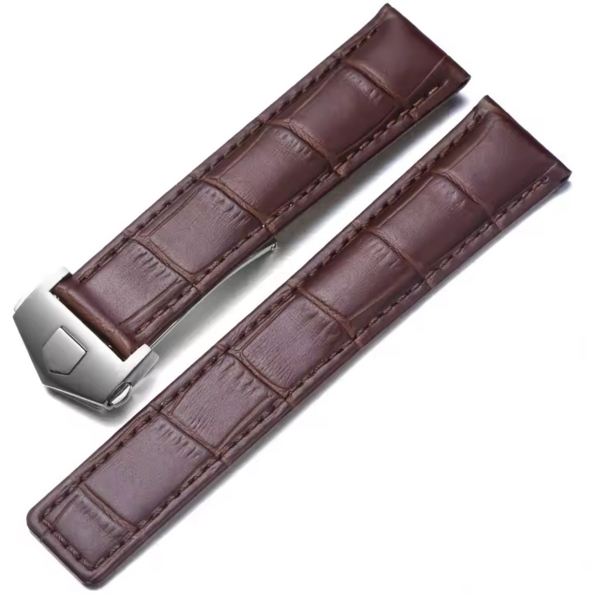 19-20-22mm Leather Watch Band Strap Made For Tag Heuer Carrera Calibre Monaco