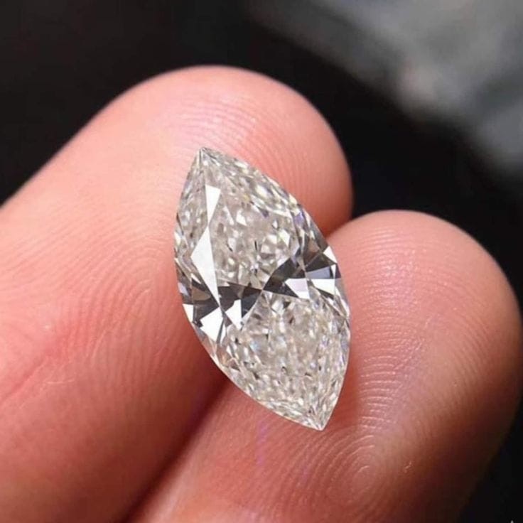 1.70 Ct Loose Moissanite Marquise Cut 6 x 12 MM D Color, IF CLARITY Certified