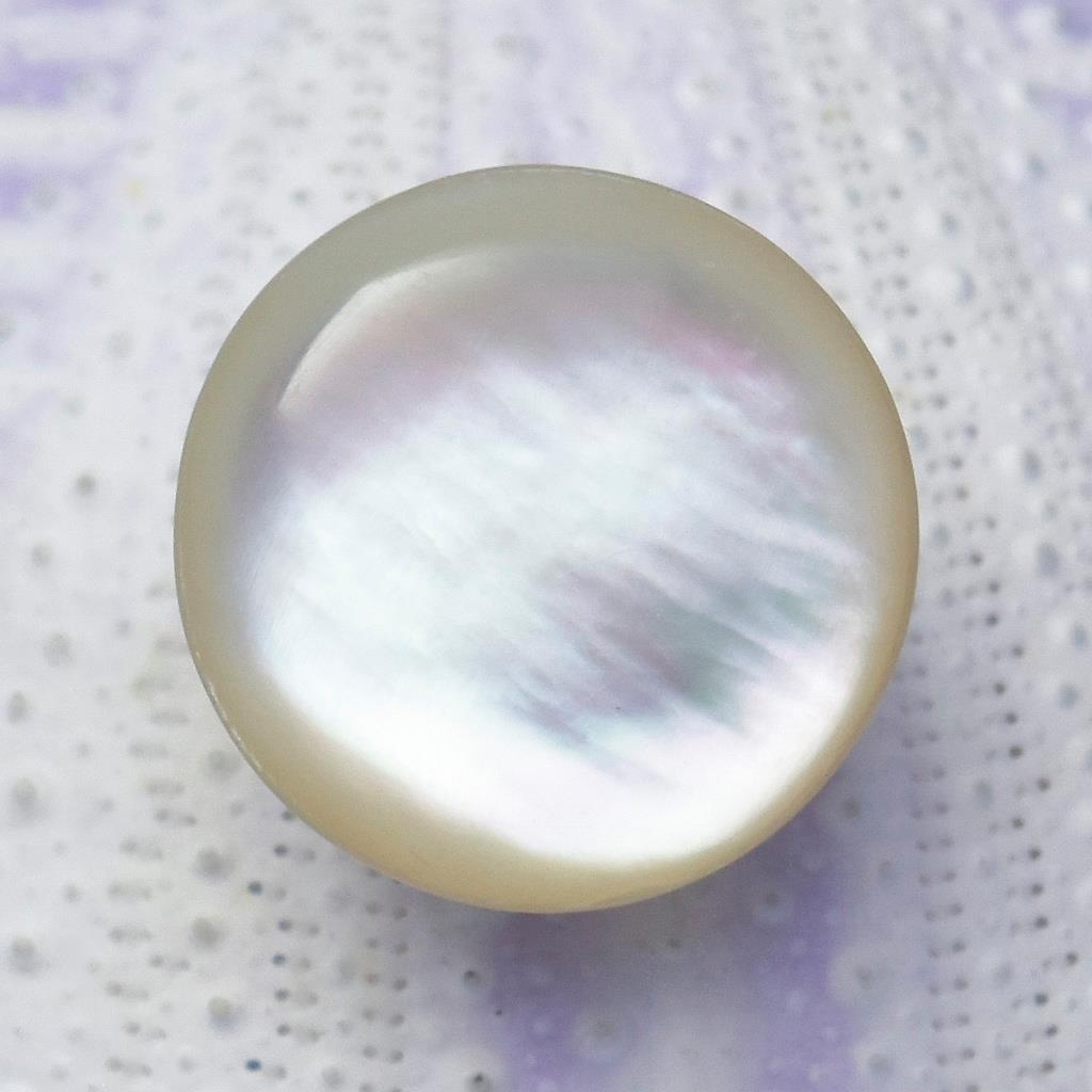 15.56 mm Cream White Mabe Pearl Round Cultured in Sumbawa Indonesia 1.48 g