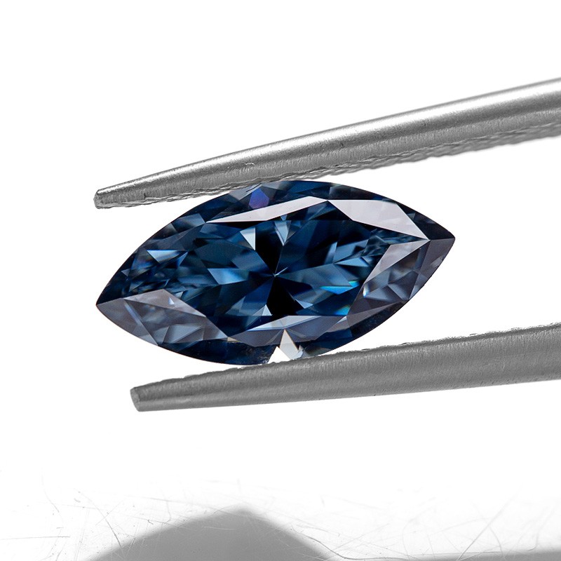 GRA Full Size Marquise 0.1-10ct Loose D Moissanite Vivid blue VVS1 for Jewelry