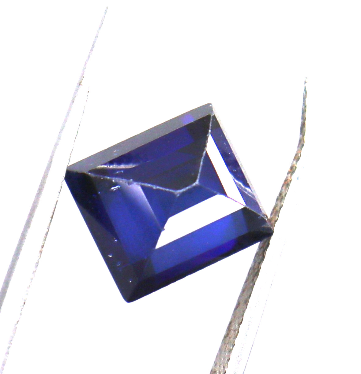 4.20 Ct CERTIFIED Natural Blue Sapphire Loose Gemstones Princess Cut Best Offer
