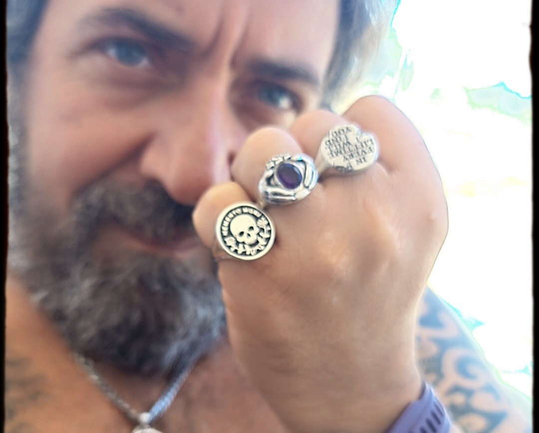 Memento Mori Sterling Silver Ring • Skull Signet Ring • Unisex Statement Ring
