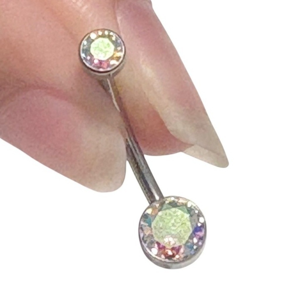 Less Than a GRAM G 23 TITANIUM F 136 Most Beautiful AAA CZs CHRISTINA Barbell.