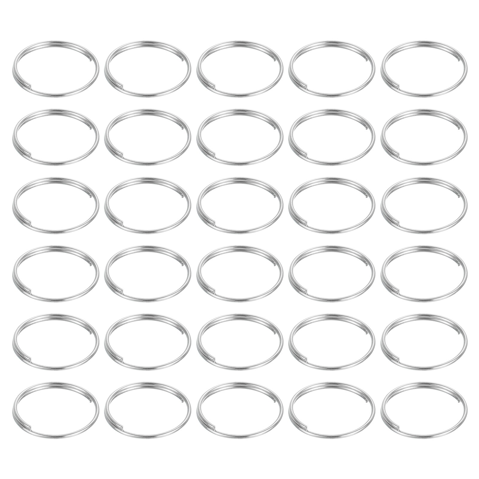 100Pcs 14mm Double Loops Split Rings, Small Round Jump Ring Connector, Silver