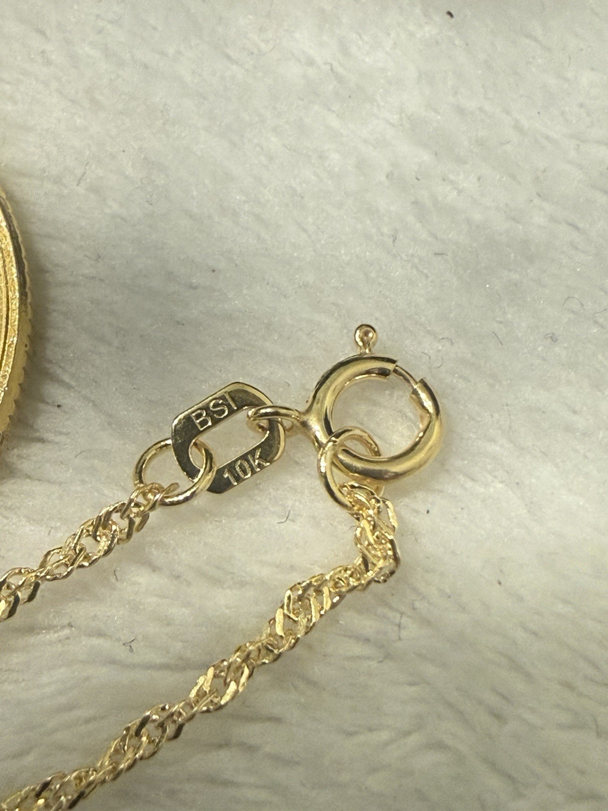 10kt Solid Yellow Gold Twisted Singapore Necklace 18” Inch 1.3mm Stamped New