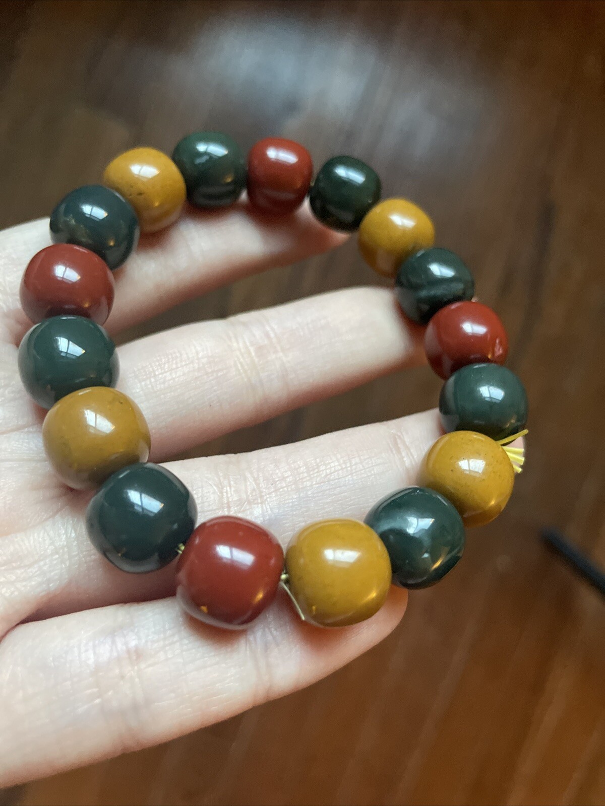 阿拉善 Agate , Natural Gemstone Bracelet 12.2mm