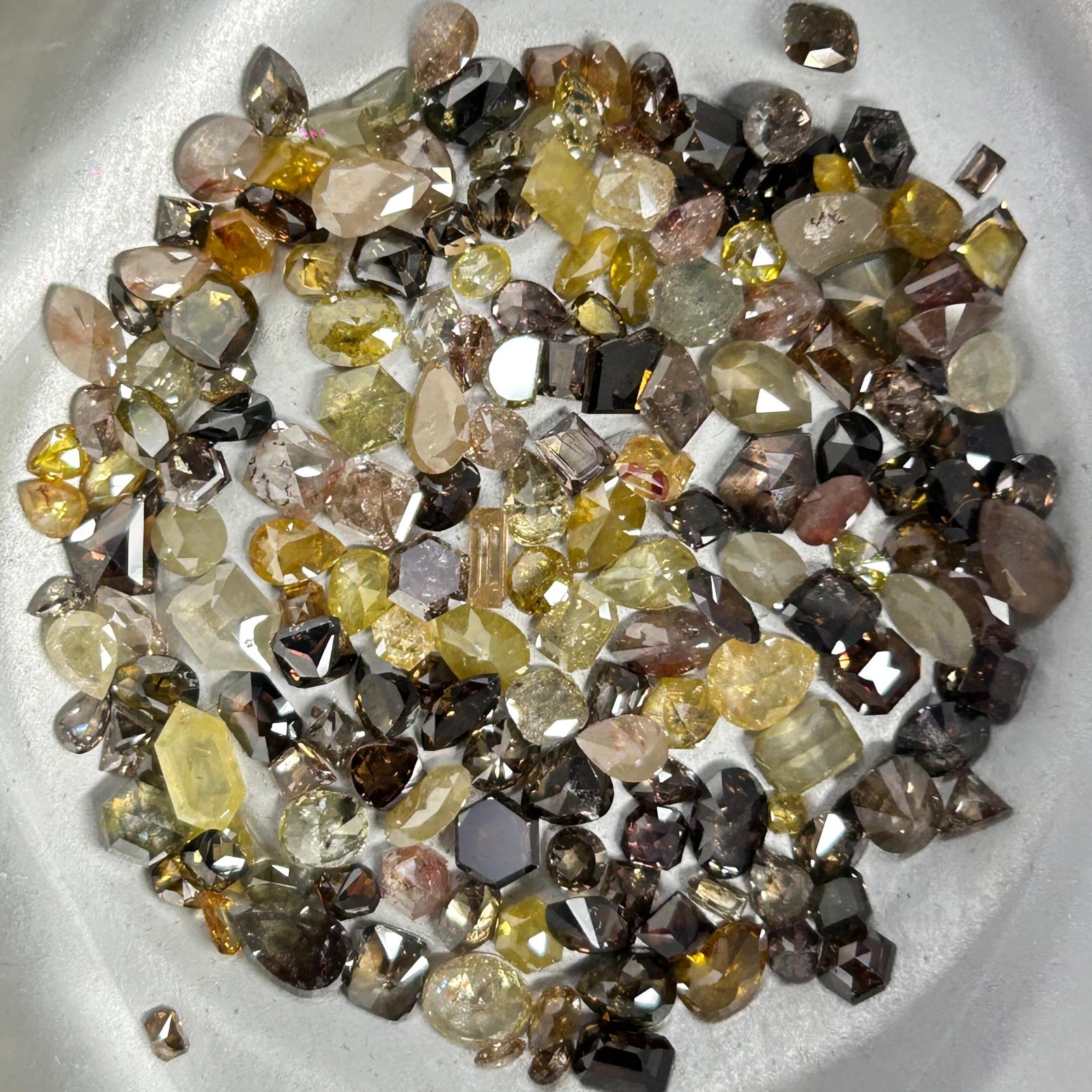 3CT+ (15 to 20 pcs) Natural Multi Color fancy shape diamond loose real mix shape