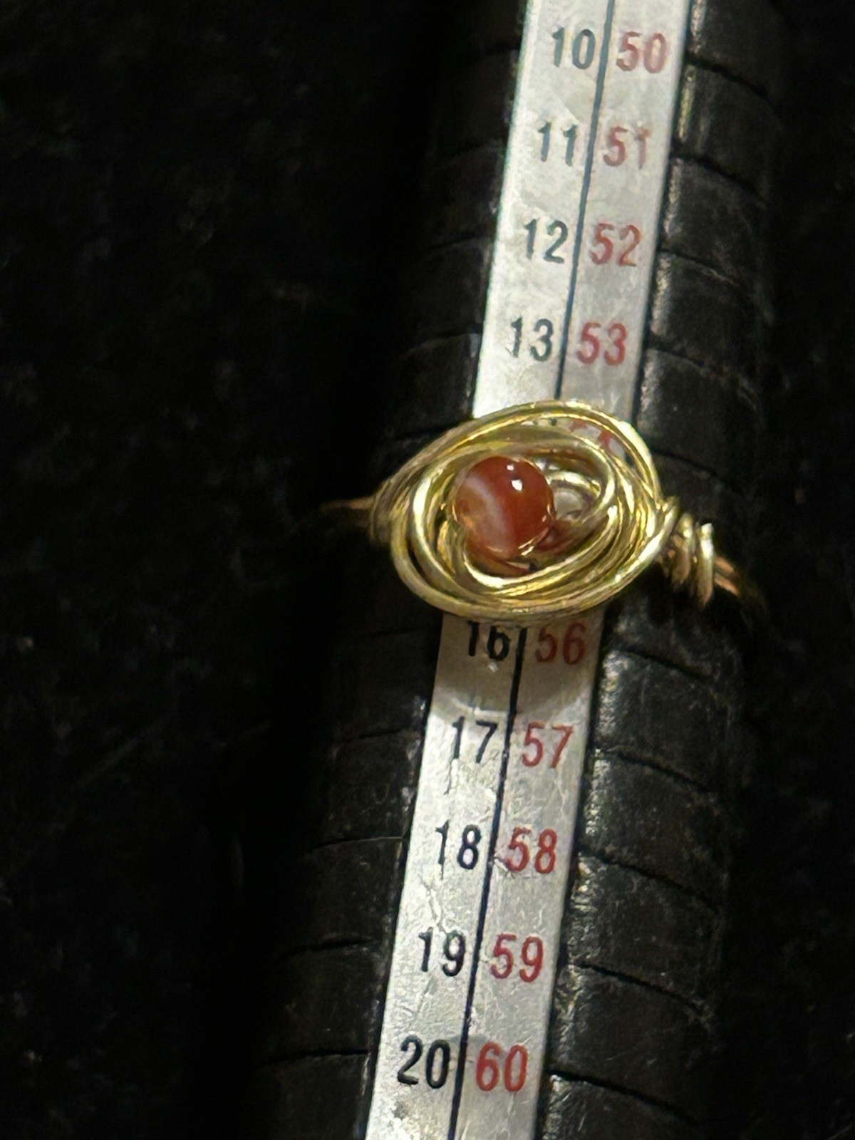 Wire Wrapped Ring Carnelian Stone