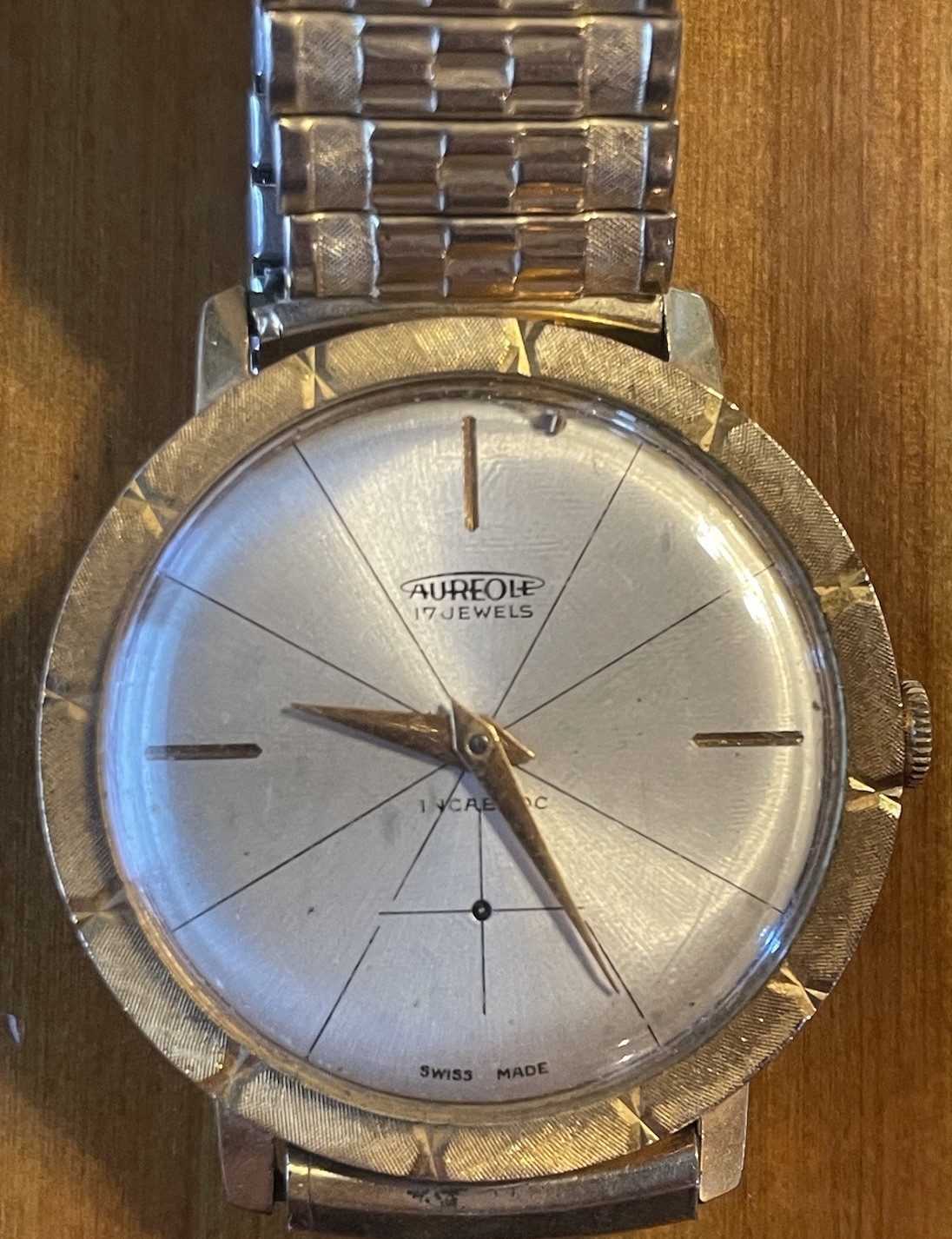 Vintage Aureole 17 Jewels Incabloc Swiss Mechanical Watch – Ticking Spiedel Band