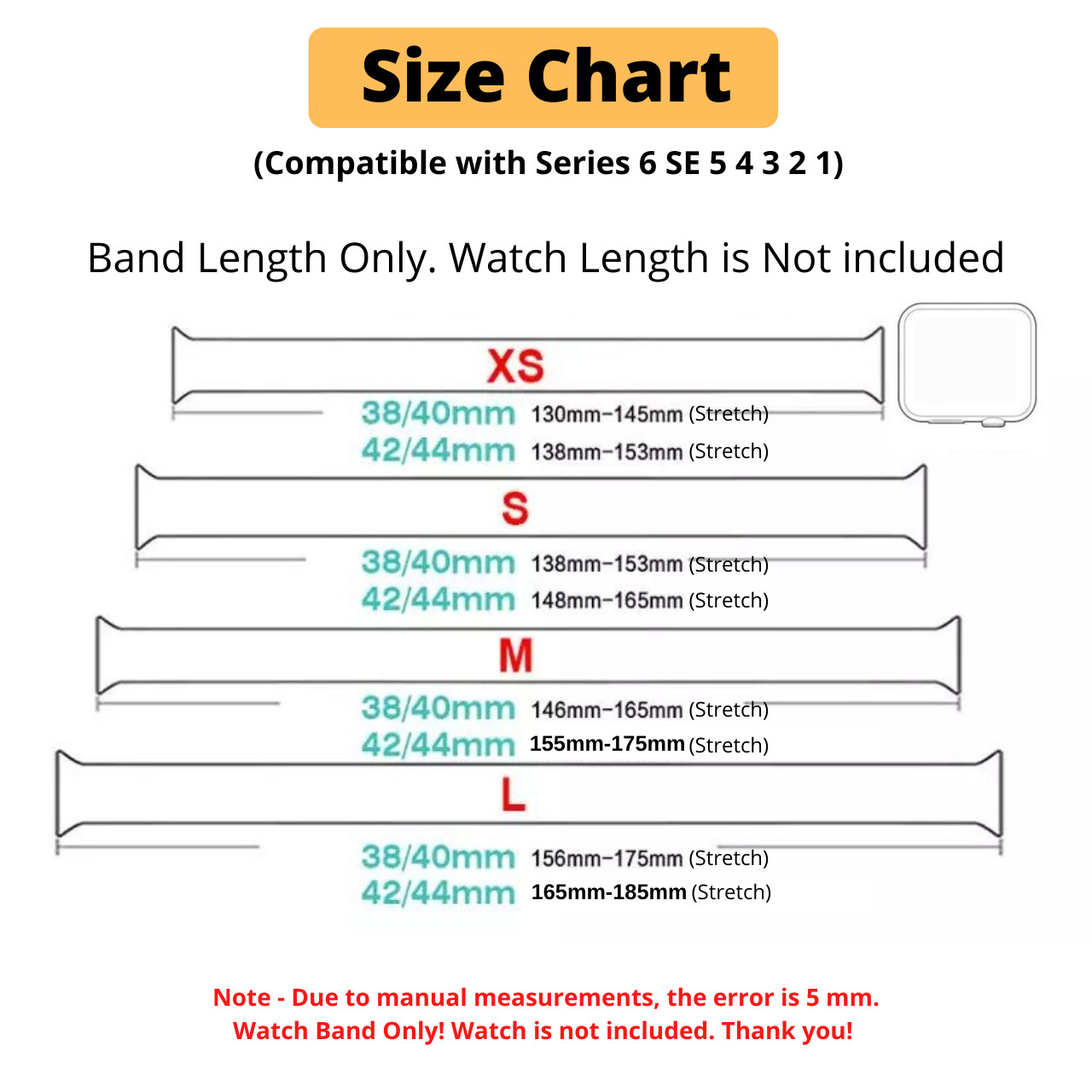 For Apple Iwatch Series 10 9 8 7 6 5 4 3 2 1 SE Nylon Braided Solo Loop Strap US
