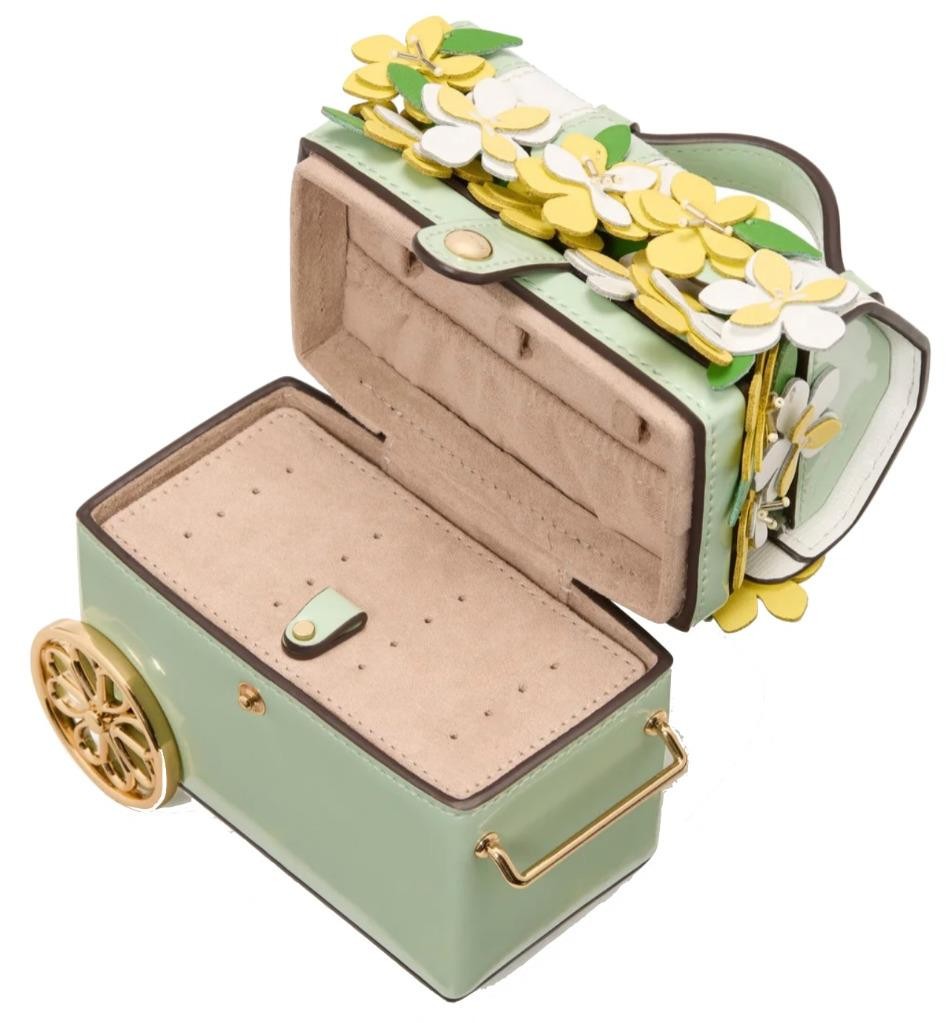 KATE SPADE FRESH PICKS EMBELLISHED LEATHER JEWELRY CASE KK739 NWT $298